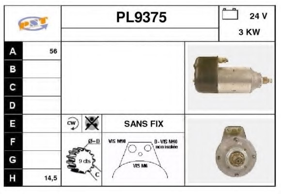 SNRA PL9375 Starter